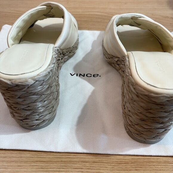Vince Gilian Woven Espadrille Wedge Sandal/Bag  Marble Cream Size 10 NEW $325 - Picture 11 of 11